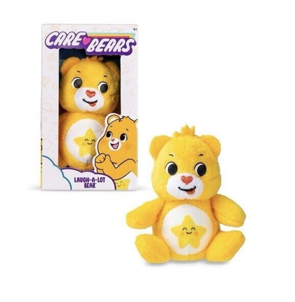 NWT Care Bears Collection Micro Plush LAUGH-A-LOT Yellow Bear 3” Mini Plush